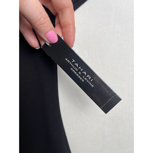 NWT Tahari Arthur Levine Black Dress‎ with Pockets , Size 0 - Picture 10 of 12